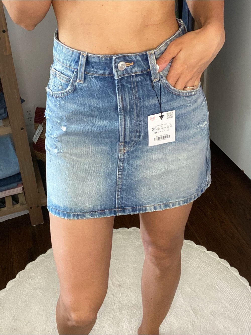 ZARA Women’s Blue Denim Mini Skirt! 💙